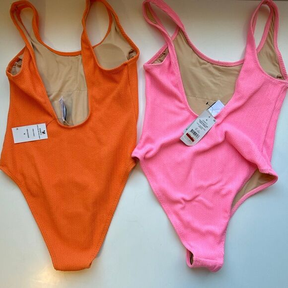 NWT cotton on swimsuits. Get 2! One pink and one orange. Size M - Picture 3 of 5